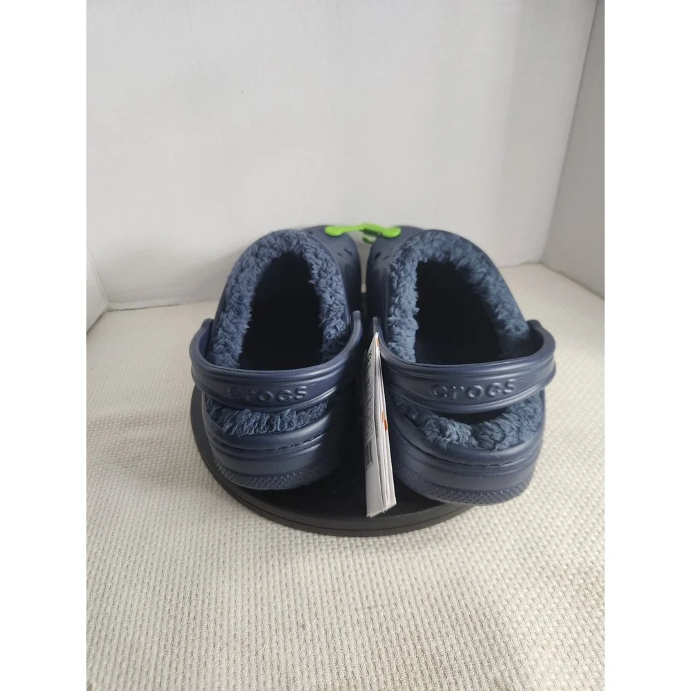 NWOT‎ Baya Sherpa Lined Crocs Clog Relaxed Fit Navy Men's 7 Womens 9 Authentic